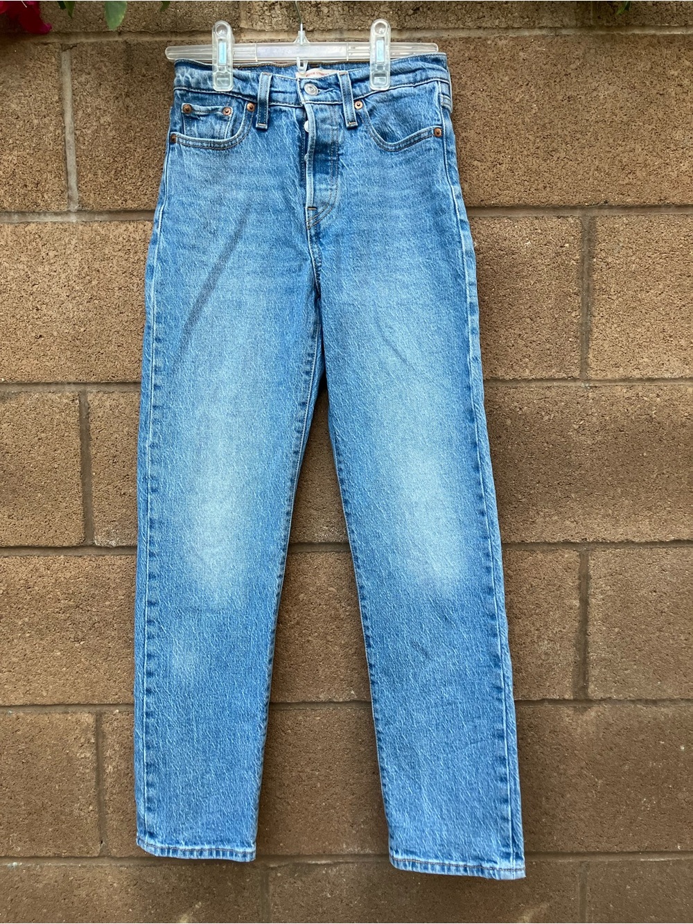 Levi's Premium Light Blue Wash Wedgie Straight Jeans